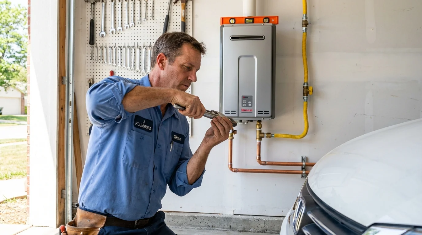 Tankless water heater installation by a Johns Plumbing LLC plumber in Tularosa